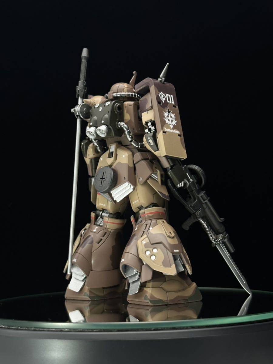 【エアブラシ迷彩塗装】HG 高機動型ザク 地上用 エグバ機 塗装済 完成品 プレバン ガンダム ガンプラ バンダイ _画像4