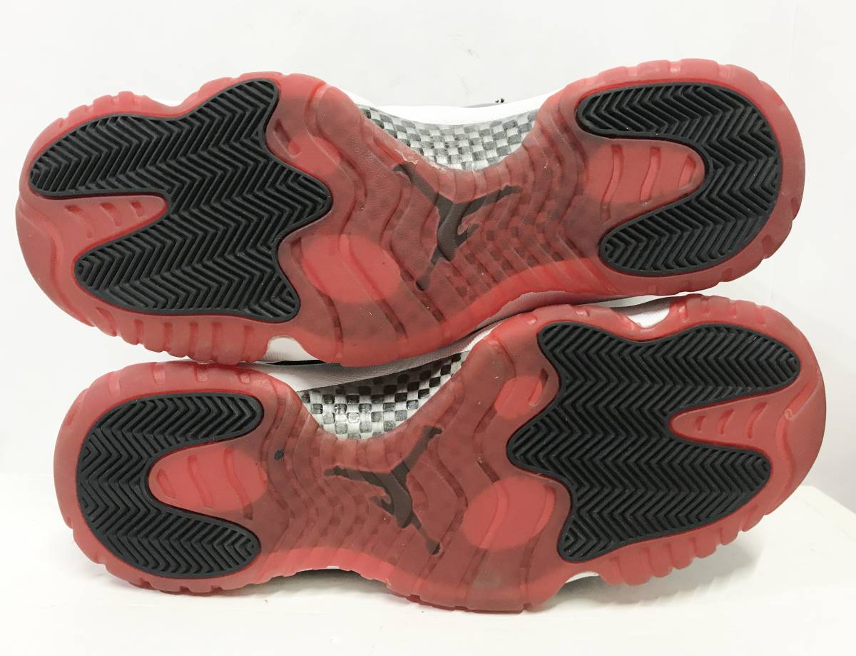 US12/30cm Nike Air Jordan 11 Retro Bred ナイキ エアジョーダン レトロ ブレッド 黒赤 スニーカー シューズ 靴 378037 010_画像8