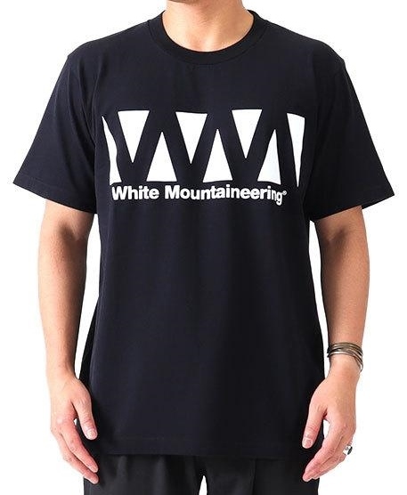 再再販！ 新品タグ付き 黒 Tee 半袖 ブラック 4 Tシャツ ロゴプリント ホワイトマウンテニアリング Mountaineering White トップス