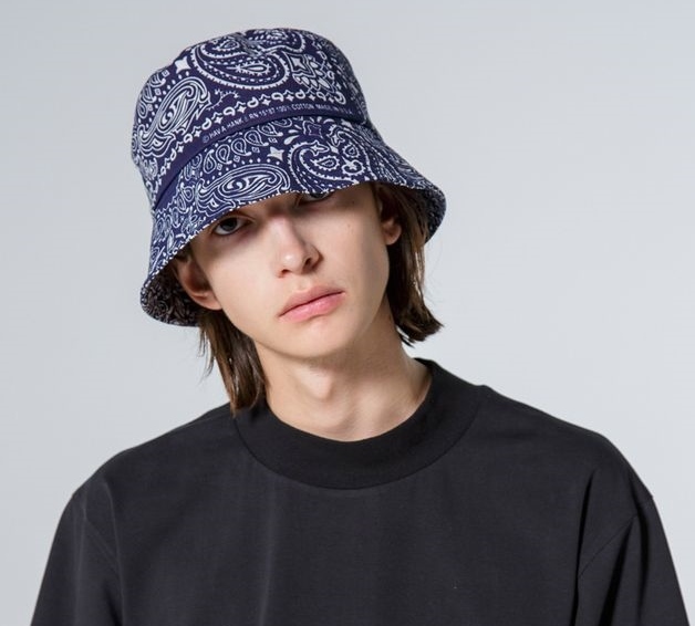 新品タグ付き VICTIM × HAV-A-HANK × CA4LA PAISLEY BUCKET HAT ネイビー F ヴィクティム ハバハンク カシラ ペイズリーバケットハット