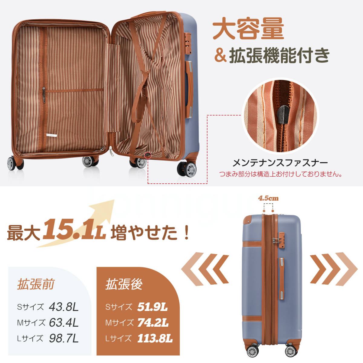 キャリーケース mサイズ スーツケース 海外 国内 全国旅行支援 大容量