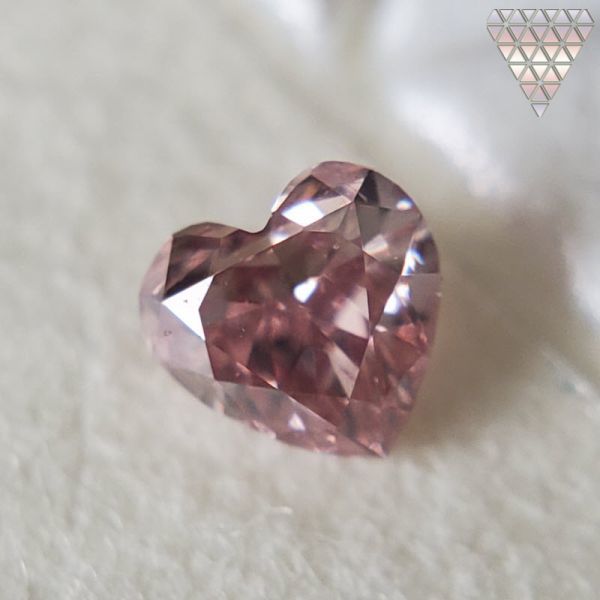 0.053 ct FANCY INTENSE PINK SI2 HEART CGL 天然 ダイヤモンド DIAMOND EXCHANGE FEDERATION