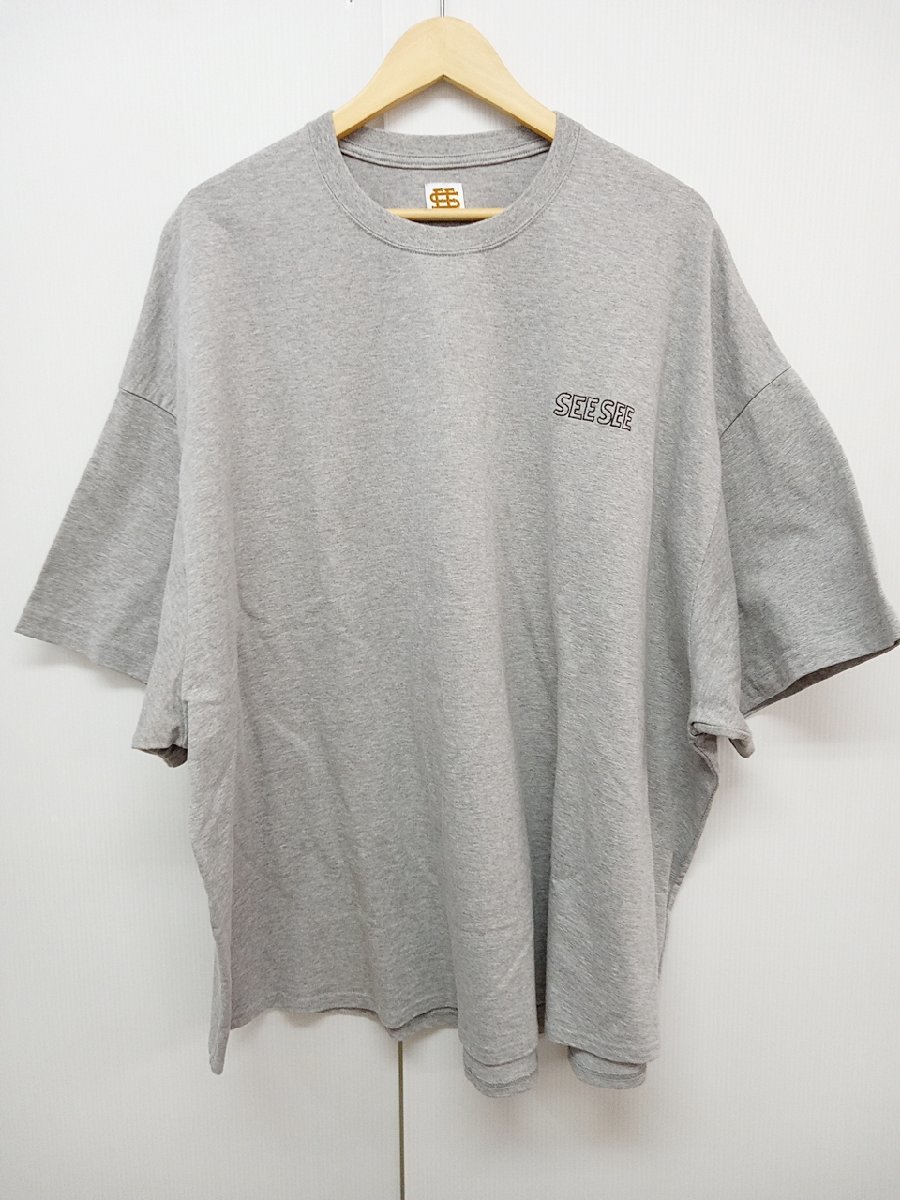 [12B-57-056-1] SEE SEE シーシー BIG Tシャツ [XL] グレー 半袖