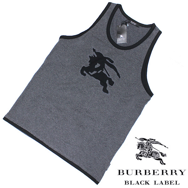 【送料185円】新品！3(L)BIGホースゴワッペン★バーバリーブラックレーベル ノースリーブ タンクトップ■BURBERRY BLACK LABEL半袖シャツ_画像1