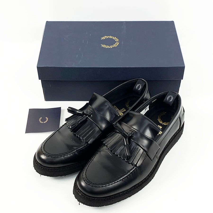 FRED PERRY × GEORGE COX コラボ タッセル ローファー 27.0cm ブラック