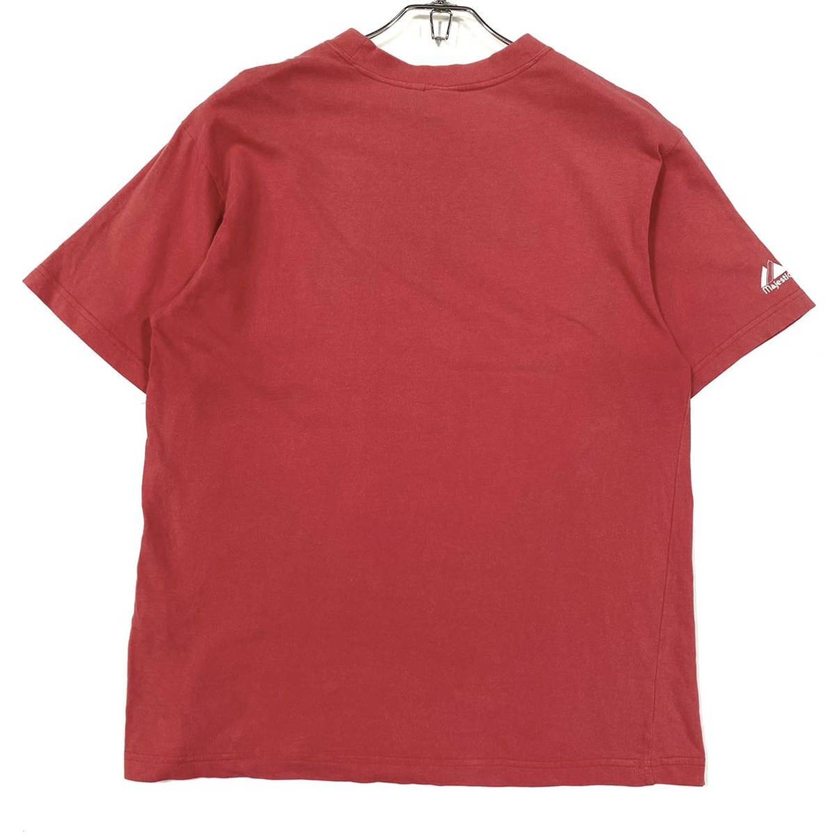 majestic(マジェスティック)半袖Tシャツ プリントロゴ RED SOX メンズL レッド系_画像3