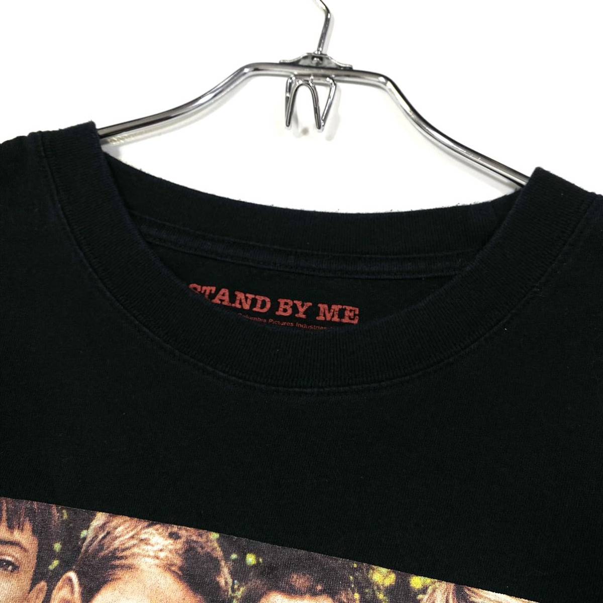 良品 STAND BY ME(スタンドバイミー)半袖Tシャツ プリントロゴ メンズL ブラック 2020 コロンビアピクチャーズ_画像4