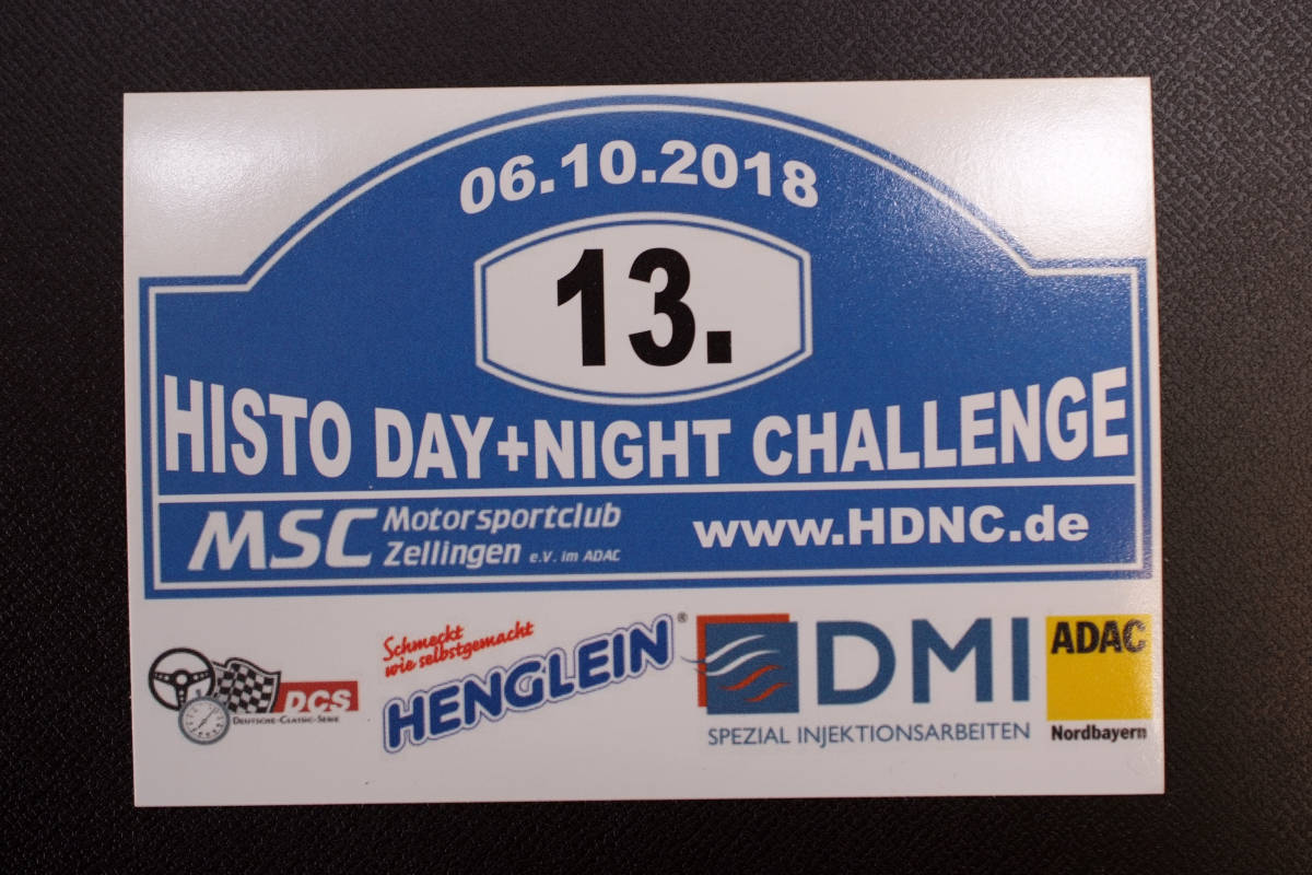 ○ ADAC ステッカー 13.HISTO CHALLENGE 105×75mm 車庫 ガレージサイン ウィンド ocitye メルセデスベンツ ポルシェ BMW AUDI VW OPEL_白部分もステッカーです