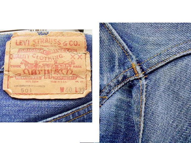 ◇即決[W40]オリジナル 66後期 Levi's 501 ビンテージ 赤耳 セルビッチ デニム パンツ■1002_画像2