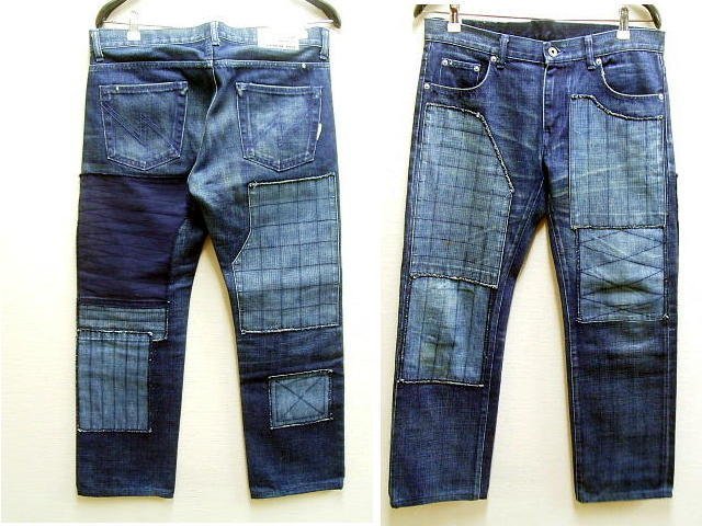 * быстрое решение [M]NEIGHBORHOOD 2002 год FRAGMENT NARROWf ковер men to лоскутное шитье narrow индиго Savage Denim брюки #3605