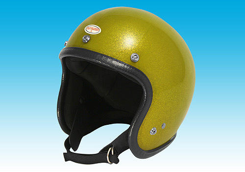 D3]9810-YEL for display Easy Rider's 70s jet helmet lame Vintage Vintage 
