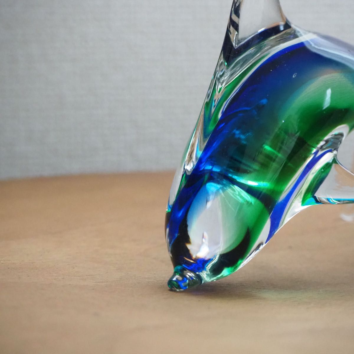 美品 24時間内発送 イタリア ムラノガラス イルカの置物 Murano 美品 24時間内発送 イタリア ムラノガラス イルカの置物 Murano
