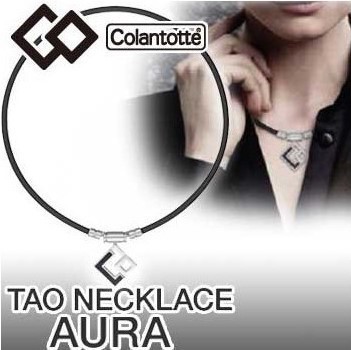 最新人気 【正規販売店】《ハンドタオル付》無料ラッピング★コラントッテ★TAO (43cm) アウラ★ブラック★M AURA ネックレス 磁気
