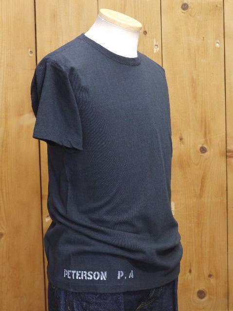 新品 ダッパーズ 40's ミリタリーネック半袖Tシャツ ブラック 40 dapper's LOT1639_画像2