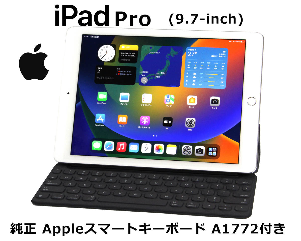 SIMフリーiPad Pro 9 7 inch GB バッテリー 6%+Apple純正 9 7