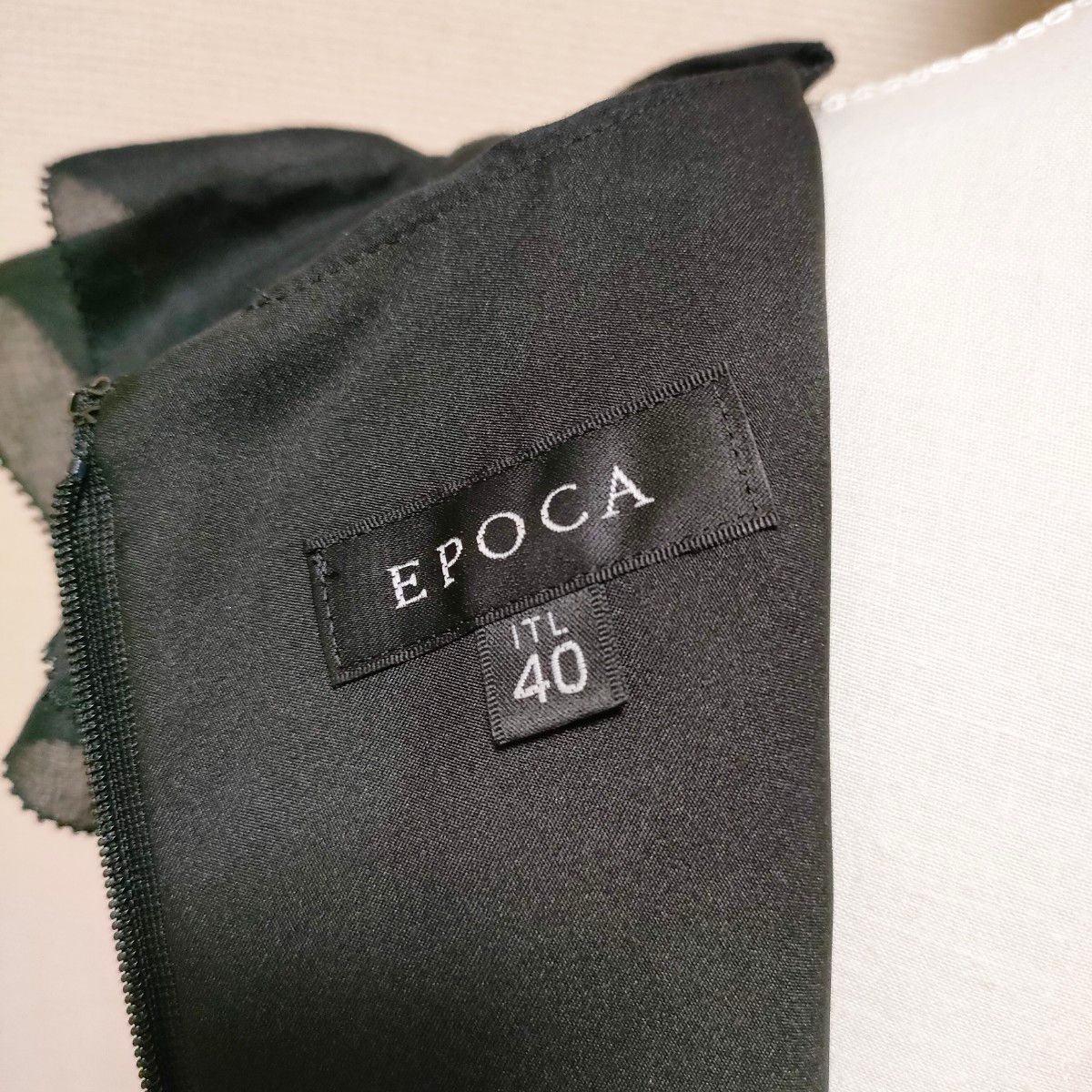 エポカ EPOCA マーメイドワンピース フロントギャザー 黒 40サイズ