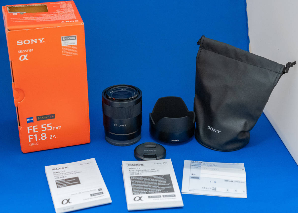 極美品】Sonnar T＊ FE 55mm F1.8 ZA SEL55F18Z 純正保護フィルター VF