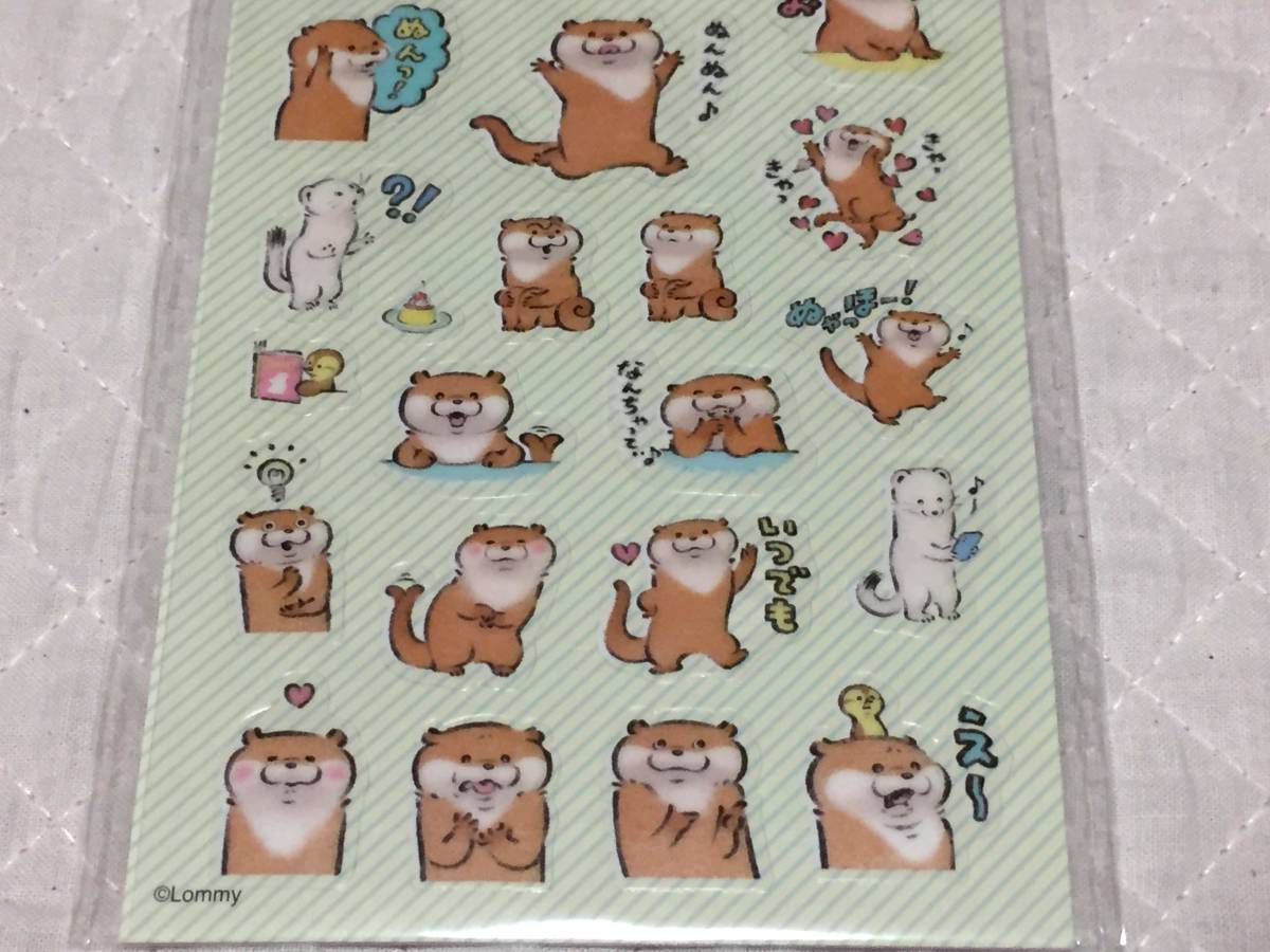 即決！　新品・未開封品　★可愛い嘘のカワウソ★ ステッカーシール クリアシール LINEスタンプ ぬんぬん かわうそ　送料：84円～_画像3