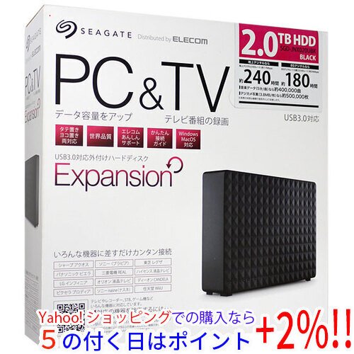 ☆SEAGATE 外付けハードディスク SGD-JNX020UBK 2TB [管理:1000001957