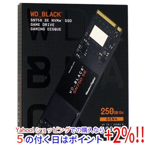 現品限り一斉値下げ！ SE SN750 Black WD 250GB 内蔵SSD Digital製