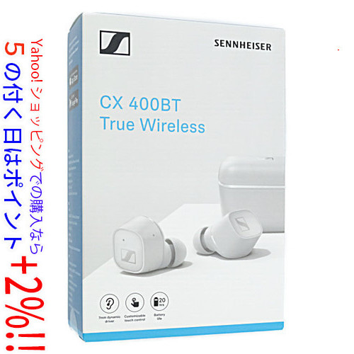 ★SENNHEISER製 完全ワイヤレスイヤホン CX 400BT True Wireless CX400TW1 WHITE [管理:1100048147]