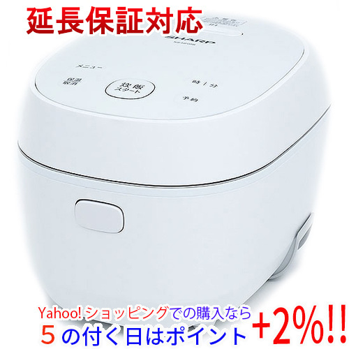 最高の品質の ☆SHARP IHジャー炊飯器 3合 KS-HF05B-W ホワイト [管理