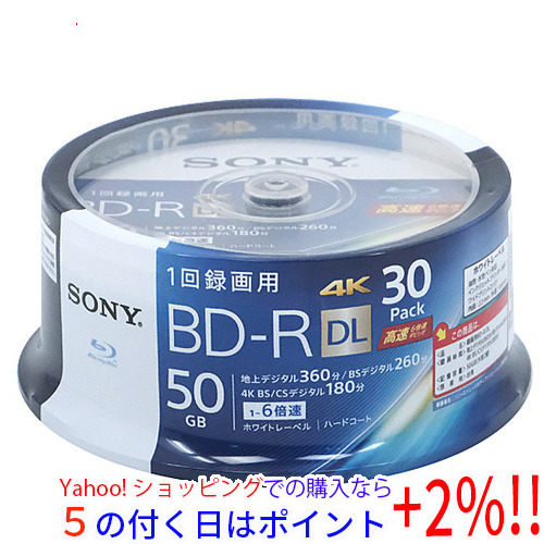 誠実 ☆SONY ブルーレイディスク 30BNR2VJPP6 BD-R DL 6倍速 30枚組