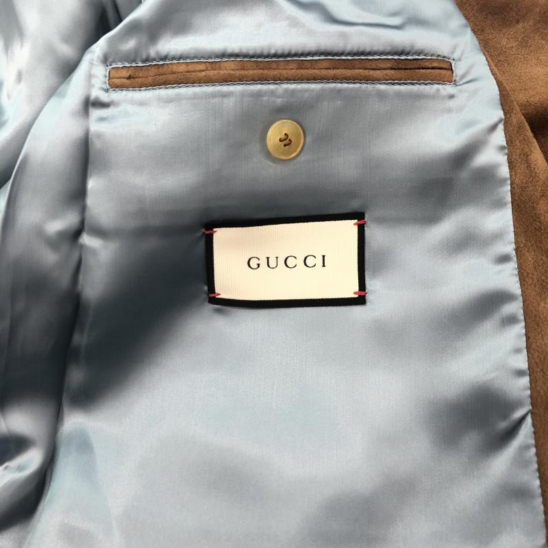 【中古】GUCCI スエード レザーブルゾン 411863 サイズ50 グッチ[240091328072]_画像4