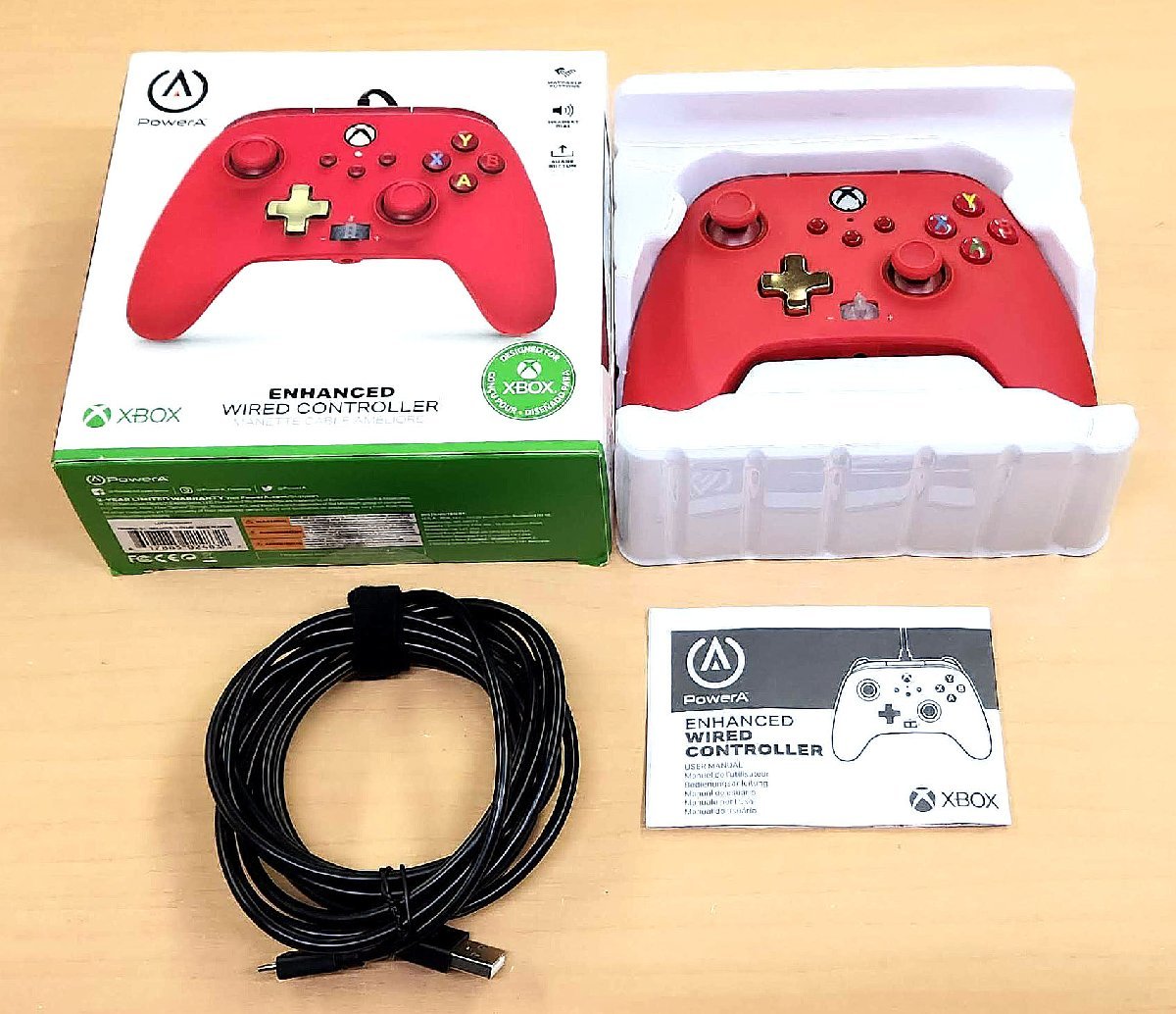 美品 動作良好 レッド/赤 PowerA パワーエー XBOX SERIES X|S XBOX ONE