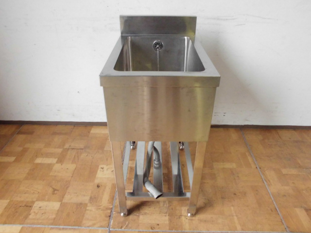 中古厨房 業務用 1槽シンク ステンレス 流し台 W405×D600×H795 中古厨房 業務用 1槽シンク ステンレス 流し台 W405×D600×H795