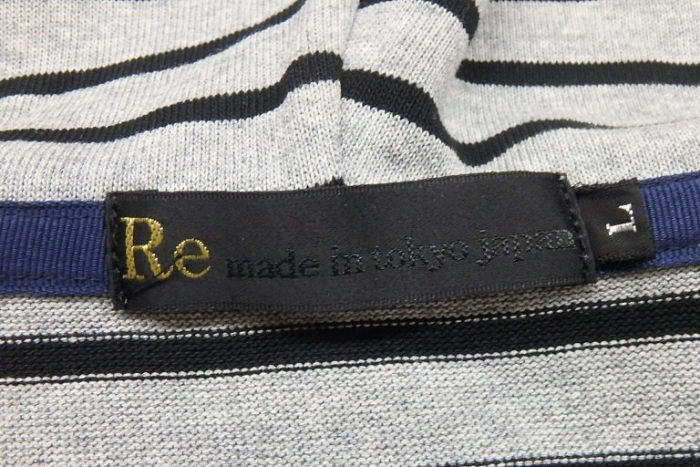 Re made in tokyo Japan ジップアップパーカー グレー size:L 囗T巛_画像3