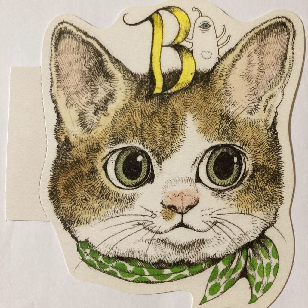 higchiyuuko катануки открытка B алфавит кошка 