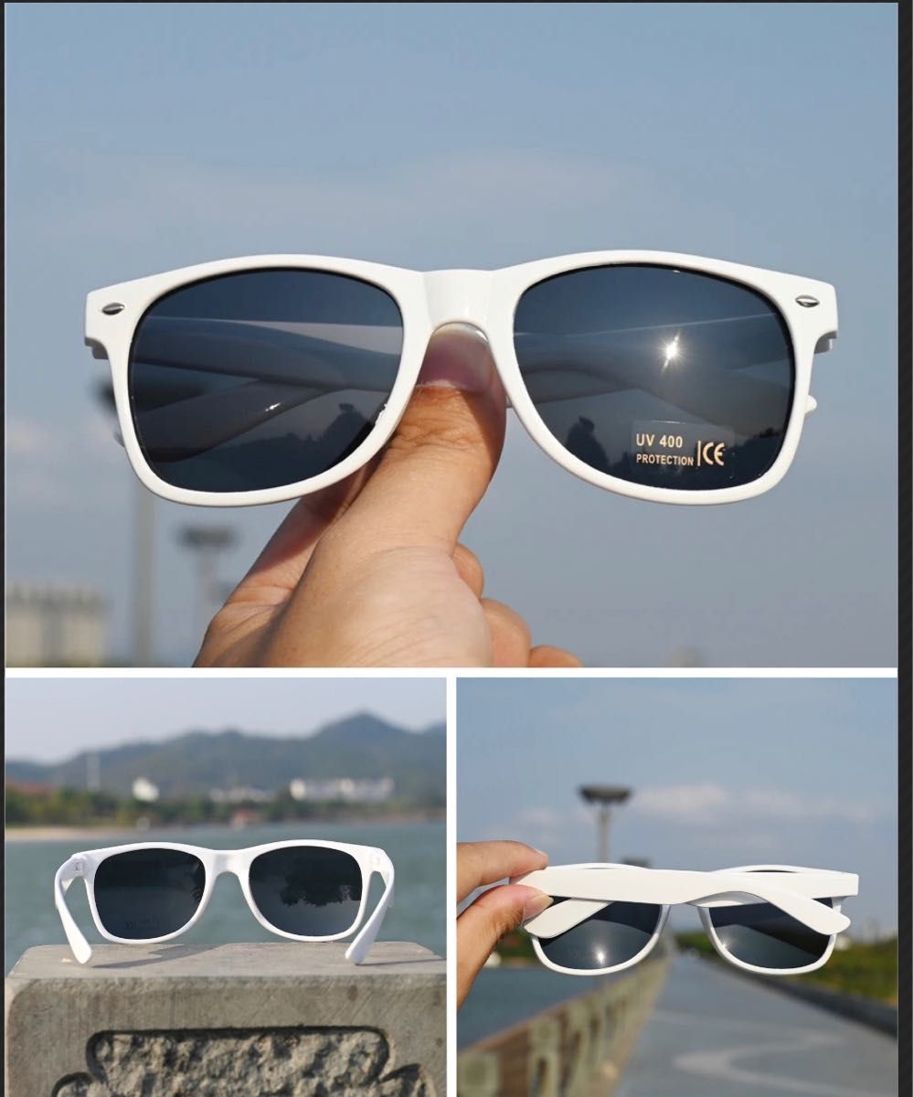 サングラス ウェリントン　メガネ　伊達メガネ　UV400　紫外線カット　日焼け対策　男女兼用 目の保護　メンズ　レディース