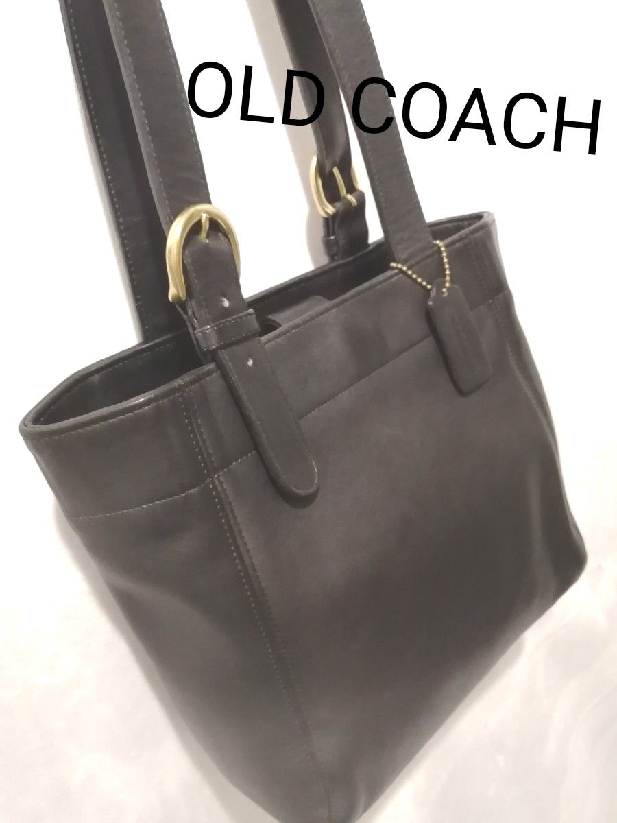 OLD COACH オールド コーチ  №C7C-4157 ブラック ショルダーバッグ  黒 グラブタンレザー 金具 ゴールド