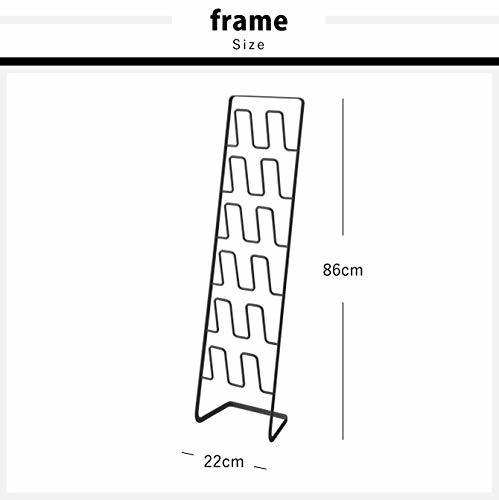 山崎実業(Yamazaki) スリッパラック ブラック 約W22XD21XH86cm フレーム 4703_画像5