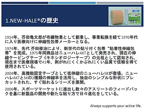 New-HALE(ニューハレ) テーピングテープ ロールタイプ ひじ ひざ 関節 筋肉 サポート SK ホワイト (10cm×4.5m) 721_画像2