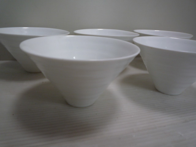 5枚セットベルナルド リモージュ ボウル BERNARD LIMOGES FRANCE ホワイト スープ 深型 プレート お皿 陶器 白 皿 丸皿