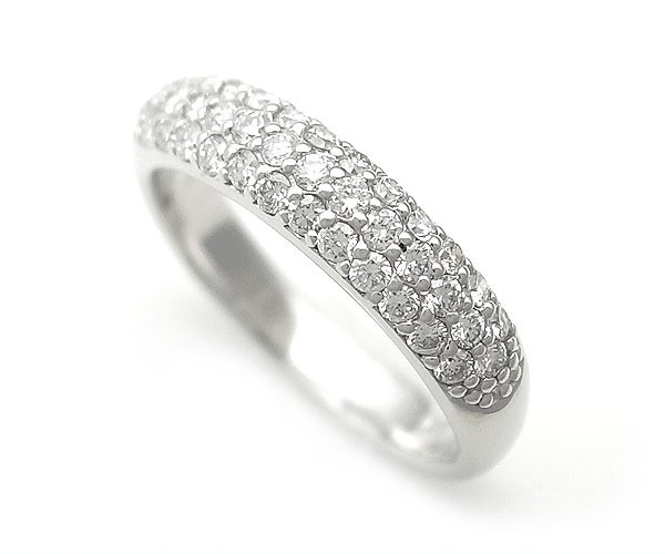 最大80%オフ 【緑屋質屋】ポンテヴェキオ パヴェダイヤリング 0.40ct K18WG【中古】 ポンテヴェキオ