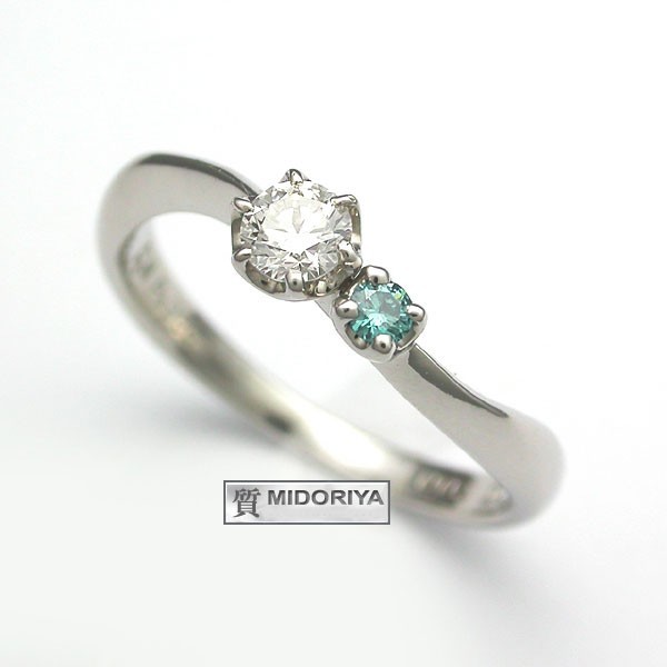 [Midoriyakuya] Com Saddemode Diamond Ring 0,151CT 0,03CT PT900 [Используется]