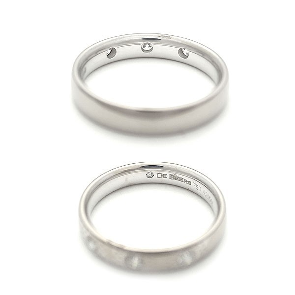 [ green shop pawnshop ] De Beers DEA(tia)3 diamond band ring [ used ]