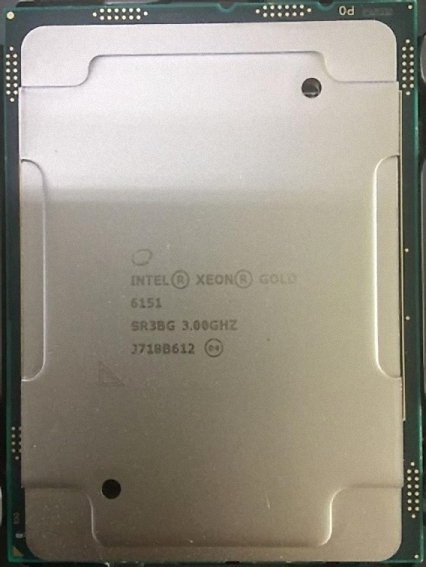 Intel Xeon Gold 6151 18C 3GHz 3.4/3.7GHz 24.75MB 205W DDR4-2666