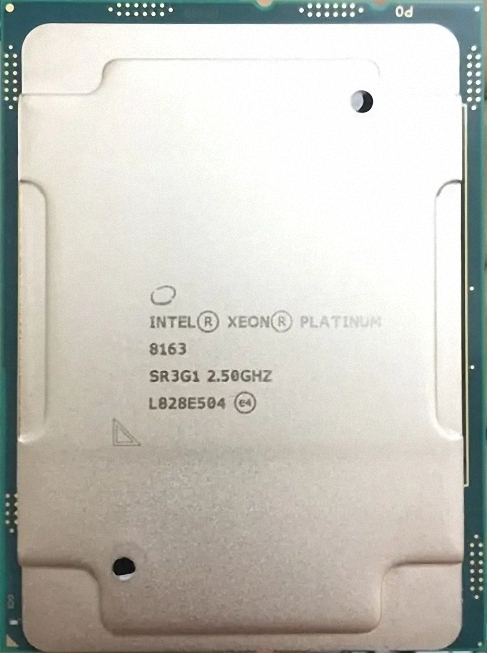 Intel Xeon Platinum 8163 SR3G1 24C 2.4GHz 2.7/3.1GHz 33MB 165W LGA3647 DDR4-2666