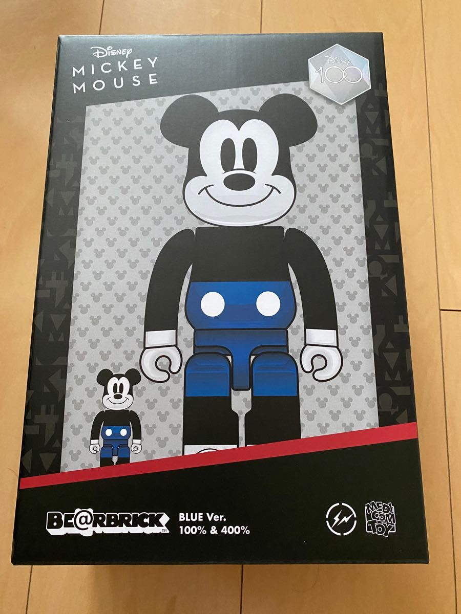 BE@RBRICK fragmentdesign MICKEY MOUSE BLUE Ver.100％ & 400％