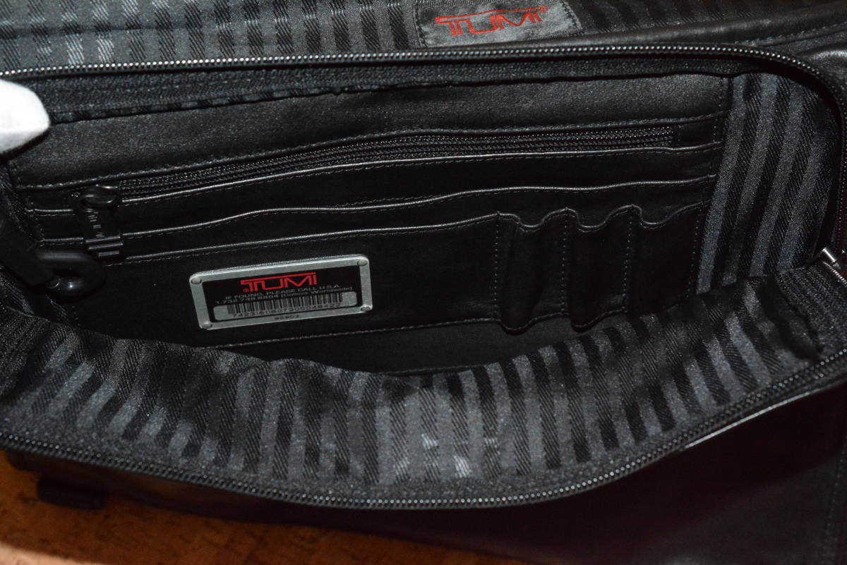  Tumi TUMI bag bag black black original leather briefcase business bag 