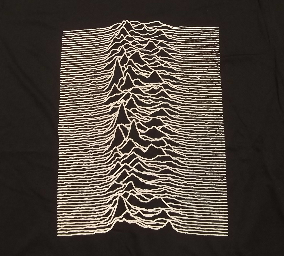 新品【Joy Division】ジョイディヴィジョン UNKNOWN PLEASURES プリント Tシャツ L // イアンカーティス バンドTシャツ ニューオーダーの画像2