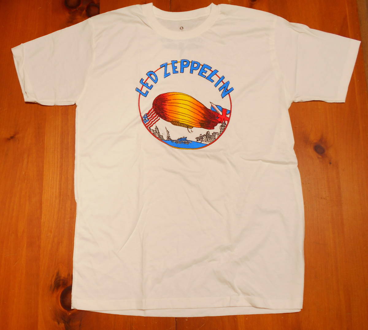 新品【Led Zeppelin】レッドツェッペリン プリント Tシャツ L // Zep ジミーペイジ ロバートプラント バンドTシャツ ロックTシャツ_画像1