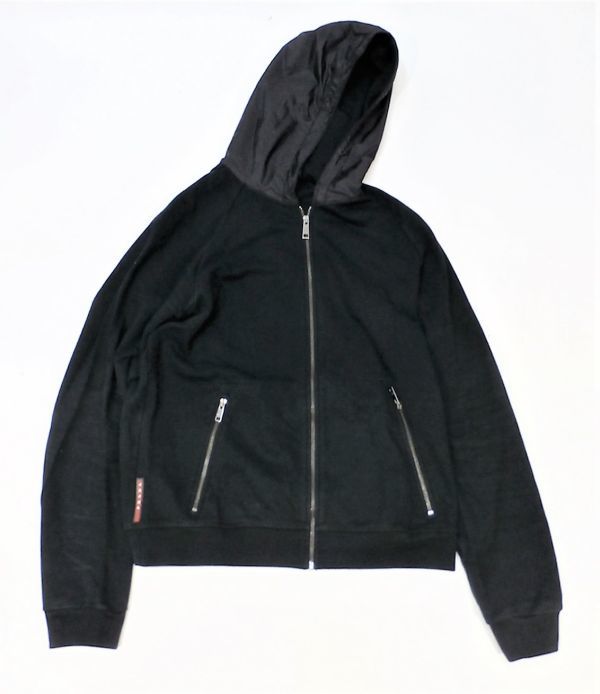 正規品 PRADA SPORT SJC185 ナイロン切替スウェットジップパーカー