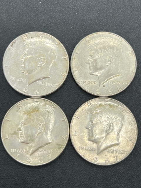アメリカ  ケネディ ハーフダラー銀貨  １９６７