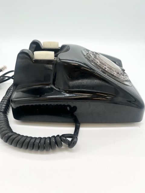 S1512 Toshiba black telephone 601-A2 dial type Showa Retro electrical appliances electro- confidence telephone . company TOSHIBA antique Vintage interior collection 