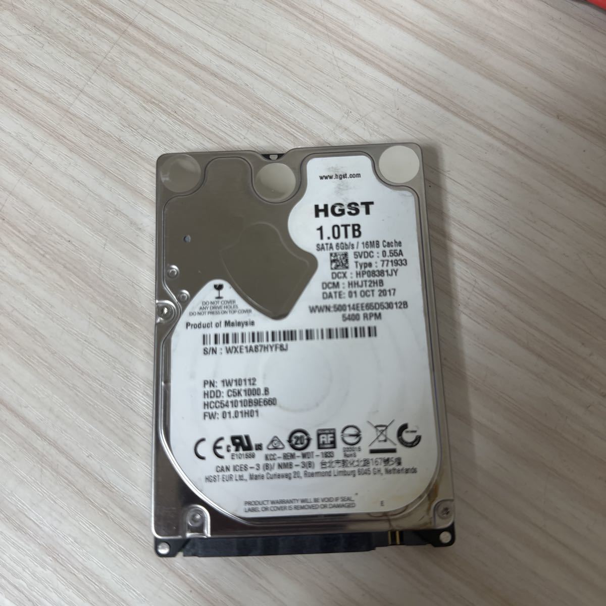 W17:(動作保証/AVコマンド対応/使用0時間) HGST HCC541010B9E660 2.5インチHDD SATA/600 1TB 1000GB_画像1